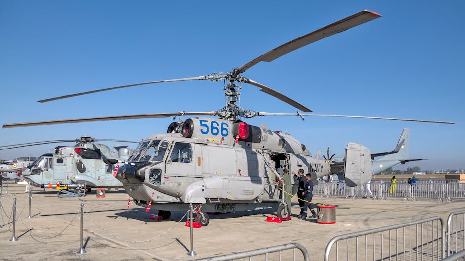 Military helicopters showcased at Aero India 2025 in Bengaluru, India, emphasizing aviation technology and defense.