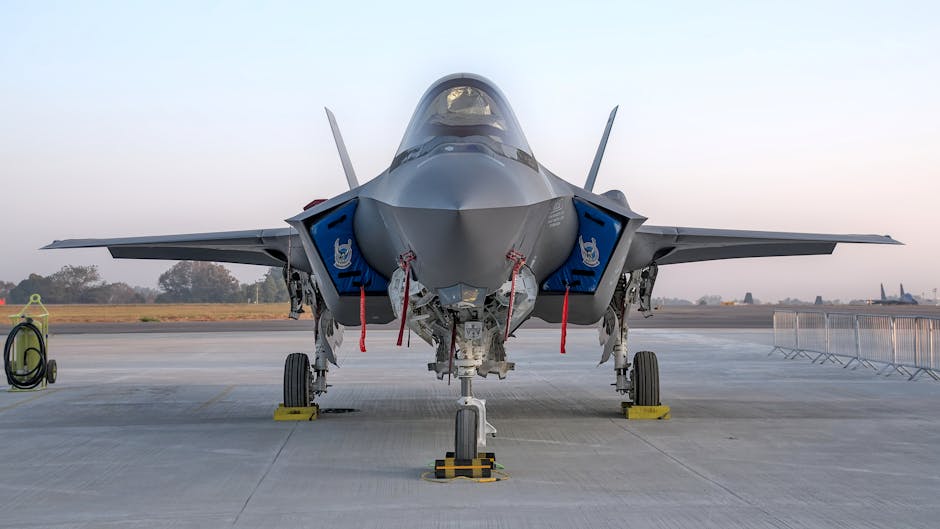 Front view of a fighter jet at an air show in Bengaluru, India, showcasing advanced military technology.