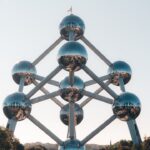 a large metal structure with a bunch of balls on top of it