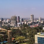 A cityscape of nairobi, kenya on a sunny day.
