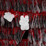 A display of Japanese wish tags at a cultural event in Buenos Aires, Argentina.