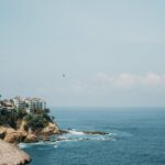 Beautiful coastal landscape with ocean view and resort hotels in Acapulco, Mexico.