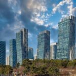 buildings, skyscrapers, urban, skyline, city, south korea, songdo, incheon, south korea, songdo, songdo, incheon, incheon, incheon, incheon, incheon