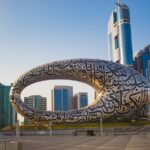 a large sculpture in the middle of a city